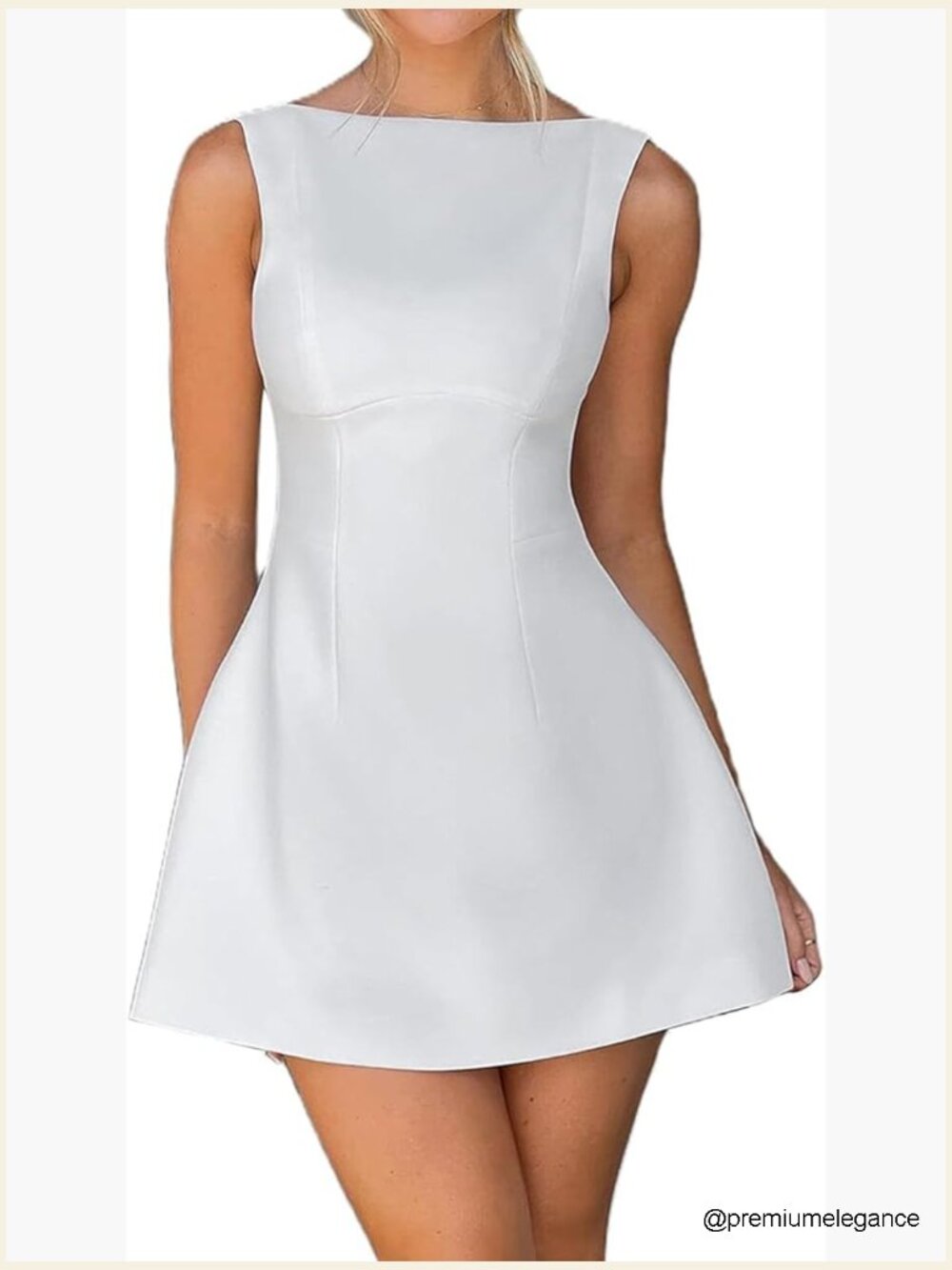 Sleeveless Backless A-Line Mini Dress Club Night Out